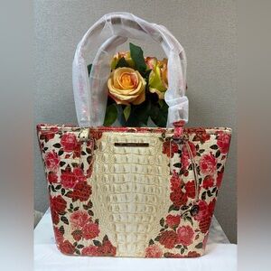 Brahmin Romantic Roses Ombre Melbourne Medium Asher Tote Rare Pattern NWT  🌹 🌹
